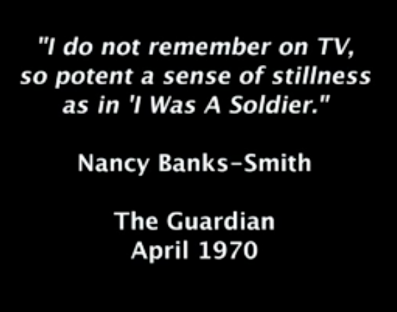 Television frame or graphic for I Was A Soldier